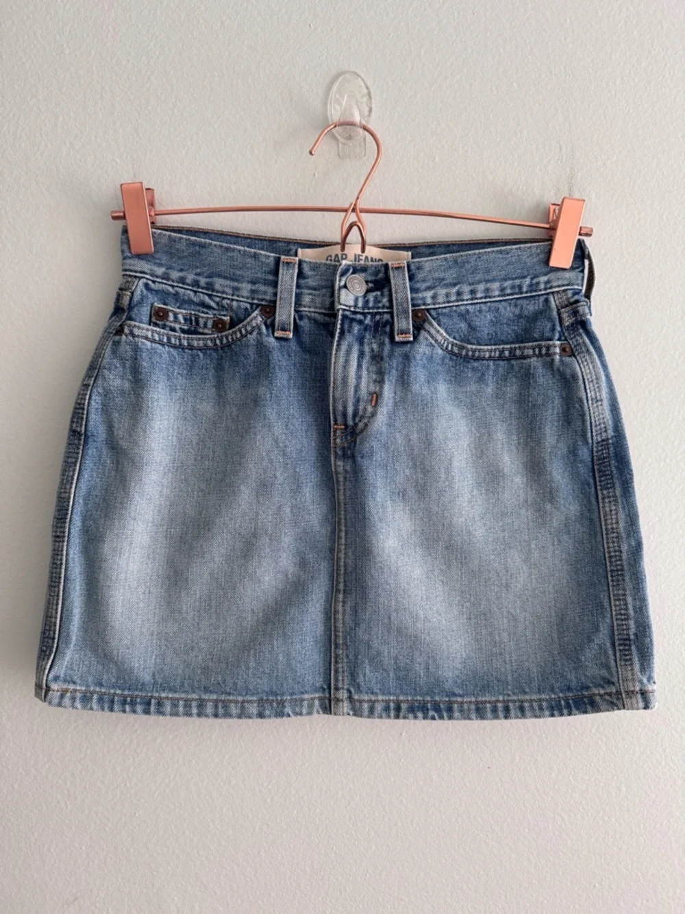 90’s Vintage Gap Denim Mini Skirt Medium Wash Size 0 Regular